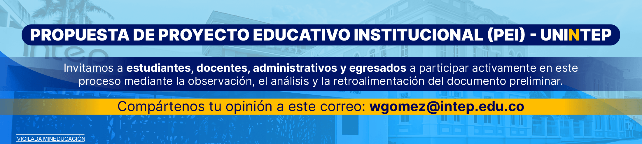 Propuesta de Proyecto Educativo Institucional PEI - UNINTEP