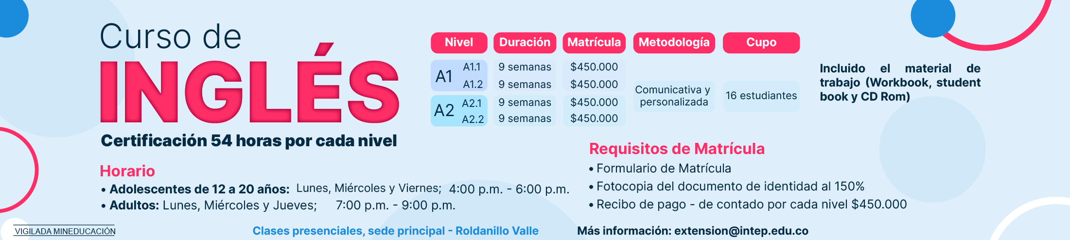 CURSO DE INGLÉS 