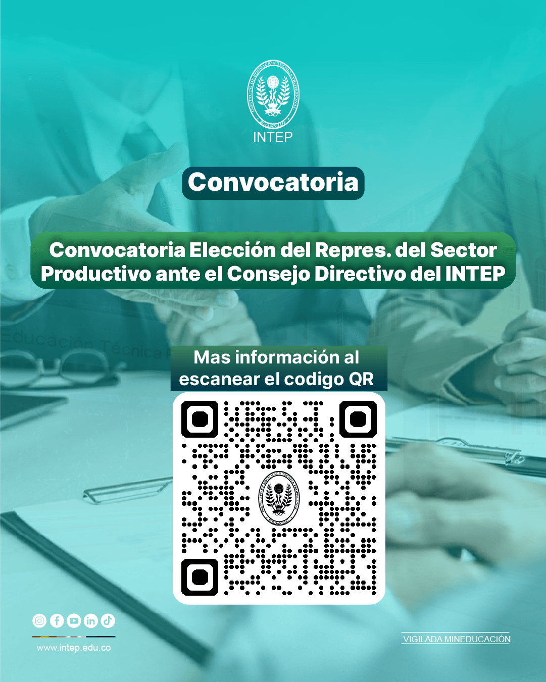 Convocatoria Elección del Repres. del Sector Productivo ante el Consejo Directivo del INTEP