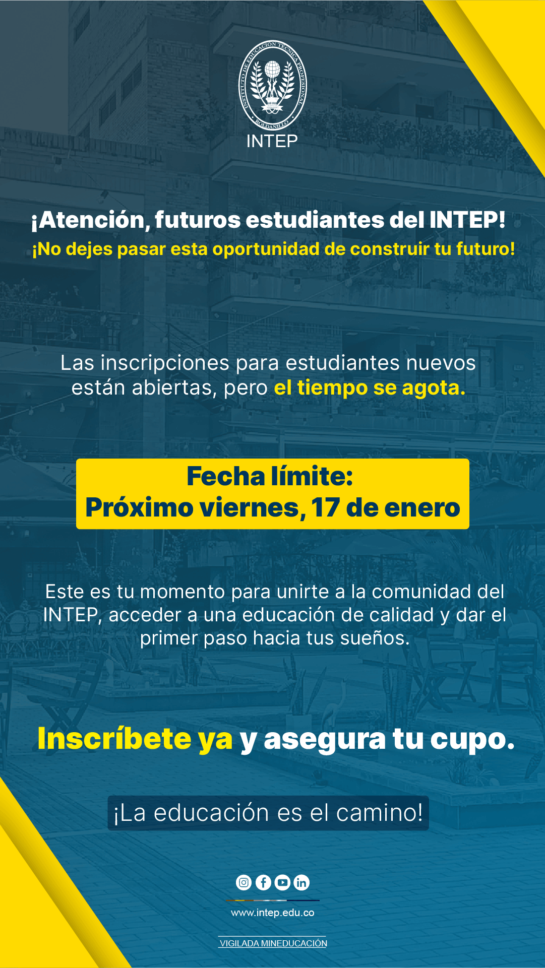 Inscripciones Abiertas!! últimos días 