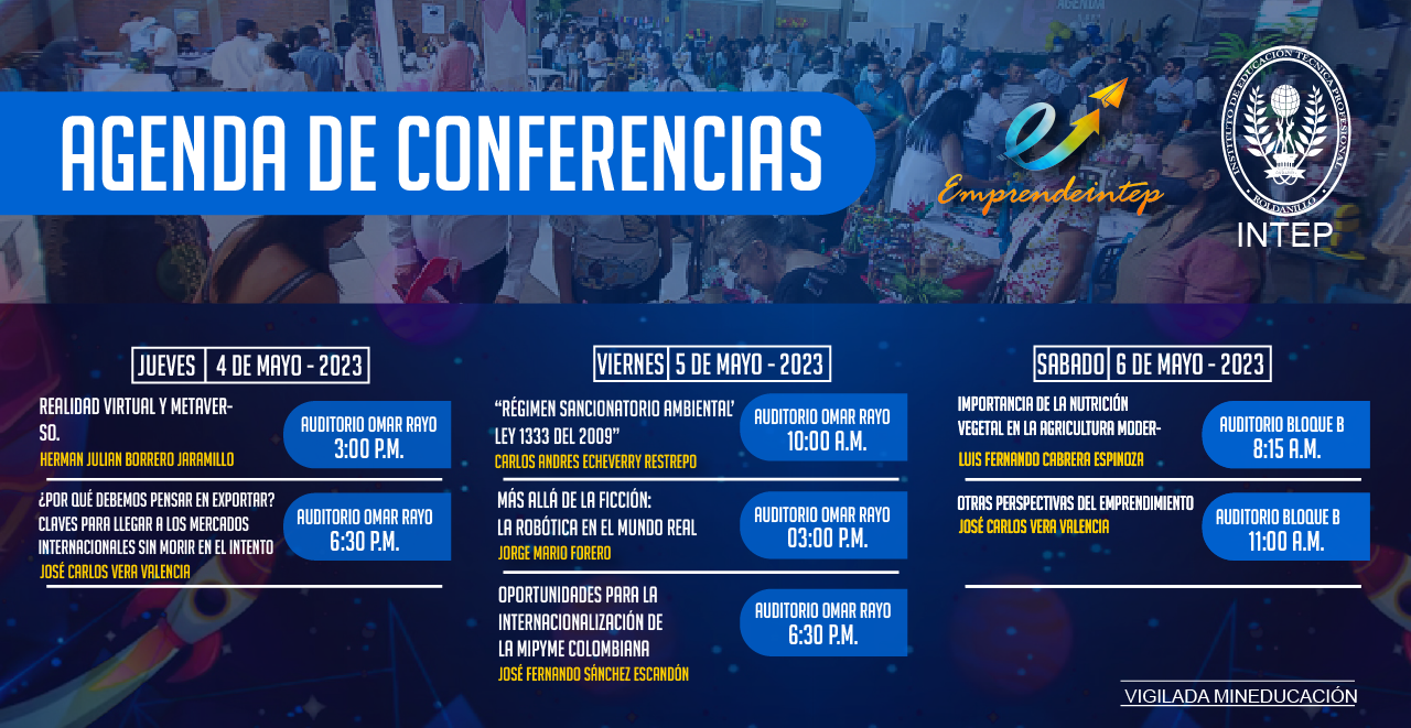 Agenda de Conferencias EMPRENDEINTEP2023